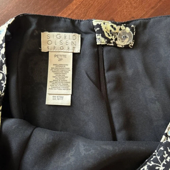 Sigrid Olsen Sport Womens Skirt 2P Black Floral Midi Front Slit Whimisgoth Fairy - Picture 7 of 9